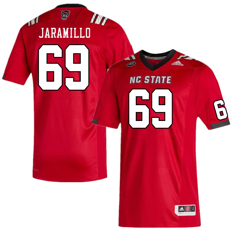 Men #69 Dawson Jaramillo North Carolina State Wolfpacks College Football Jerseys Stitched-Red